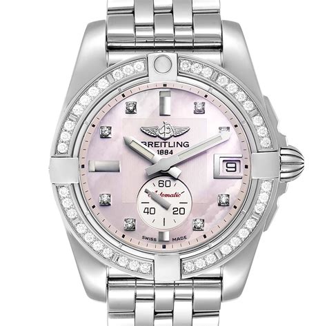 mother of pearl breitling watch|BREITLING .